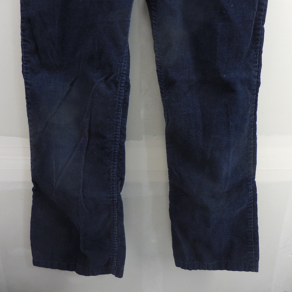 Vintage JCPenney Plain Pockets Navy Blue Corduroy Flared Pants Mens 32x28 70s - Picture 8 of 10